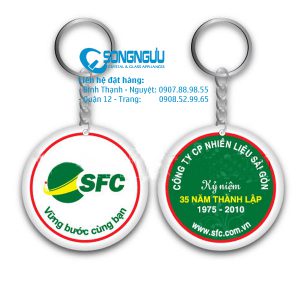 Móc khóa nhựa hình tròn