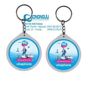Móc khóa nhựa tròn Vinaphone 4G