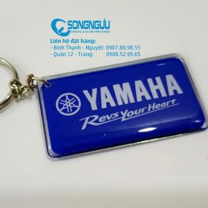 Móc khóa nhựa hình chữ nhật Yamaha