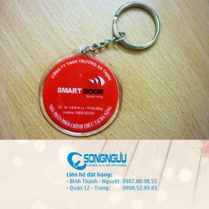 Móc khóa nhựa tròn