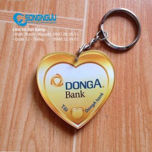 Móc khóa nhựa hình trái tim