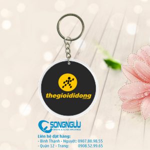 Móc khóa nhựa dẻo hình tròn